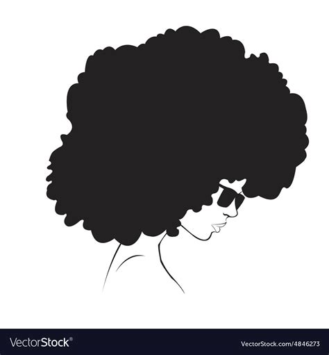 Profile silhouette of girl Royalty Free Vector Image