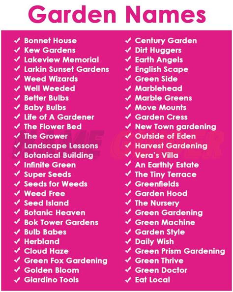 150+ Fun Garden Names Ideas and Suggestions (2023)