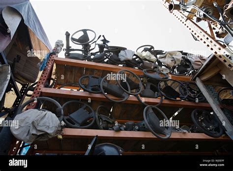 Car parts in junkyard Stock Photo - Alamy