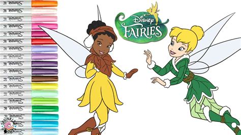 Disney Fairies Coloring Book Pages Tinker Bell Iridessa and Silvermist - YouTube