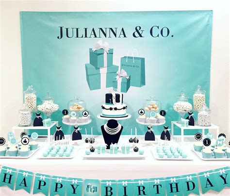 Tiffany / Breakfast at Tiffanys Themed Party Backdrop on JPEG