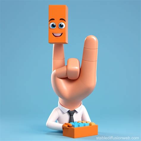 Brick Finger Pointing | Stable Diffusion Online