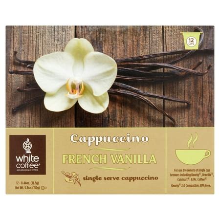 White Coffee French Vanilla Cappuccino K-Cups, .44 oz, 12 count ...