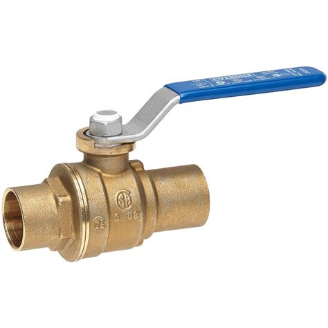 Everbilt 3/4 in. Lead Free Brass Sweat x Sweat Ball Valve-116-4-34-EB ...