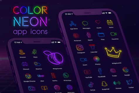 Get Free Neon Aesthetic App Icons - Fast Change iOS Icons w/o Shortcuts