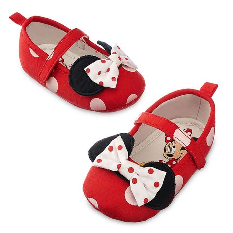 Disney Store Minnie Mouse Costume Crib Shoes - Red | Disney baby ...