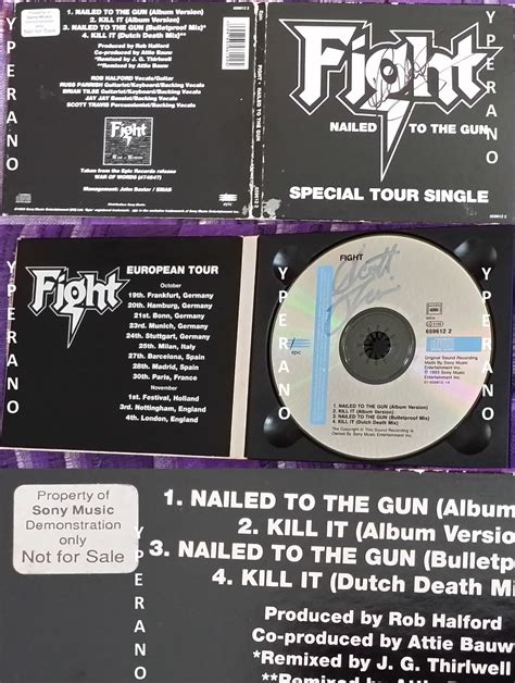 FIGHT: Nailed to the Gun CD PROMO digipak. Special Tour Single w. extra mixes. Judas Priest ...