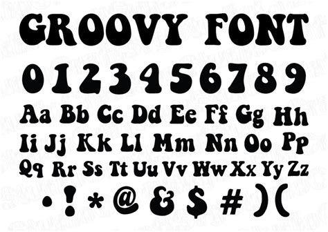 GROOVY FONT SVG, Retro Alphabet Svg, Vintage Font Svg, Groovy Alphabet Svg, Retro Clipart, Retro ...