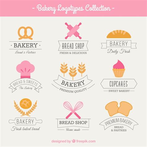 Cute bakery logos Vector | Free Download