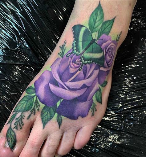 Top 81 Best Purple Rose Tattoo Ideas - [2021 Inspiration Guide]