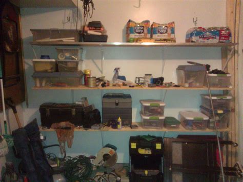 shelving - What are the proper materials and method to hang heavy-duty shelves in a garage for ...