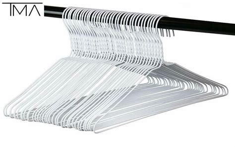 TMA Metal Wire Clothing Hangers in Bulk, 100 Pack, White - Walmart.com