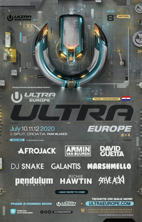 ULTRA Europe Announces Phase 1 Lineup - Ultra Europe July 11, 12, 13 — 2025