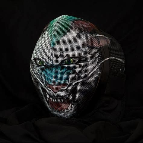 Airbrush Fencing Masks on Behance Fencing Masks, Fencing Sport, Mask Painting, Mask Design ...