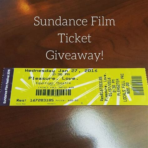 We have 1 #sundance ticket to give away for the movie Pleasure. Love ...