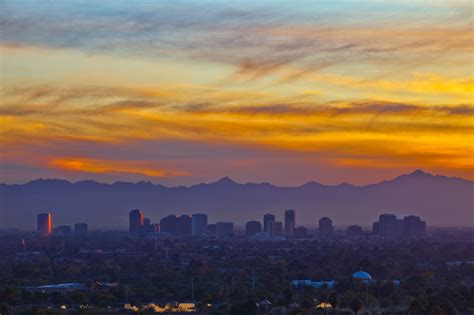 Phoenix Arizona skyline at sunset • Dan Sorensen