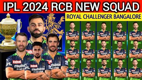 IPL 2024 | Royal Challengers Bangalore New Squad | RCB Team Full Players List 2024 | RCB 2024 ...