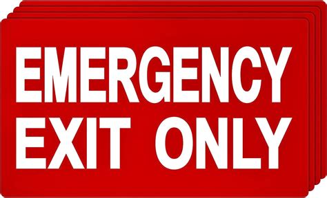 Amazon.com: Emergency Exit Only Signs Stickers-Emergency Exit Only ...