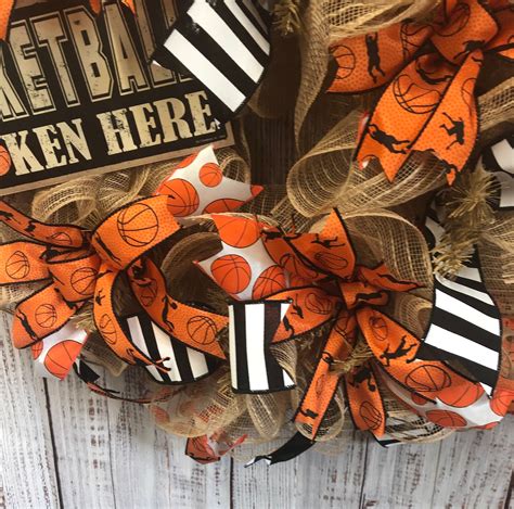 Basketball Wreath for Door Basketball Door Decor Sports | Etsy