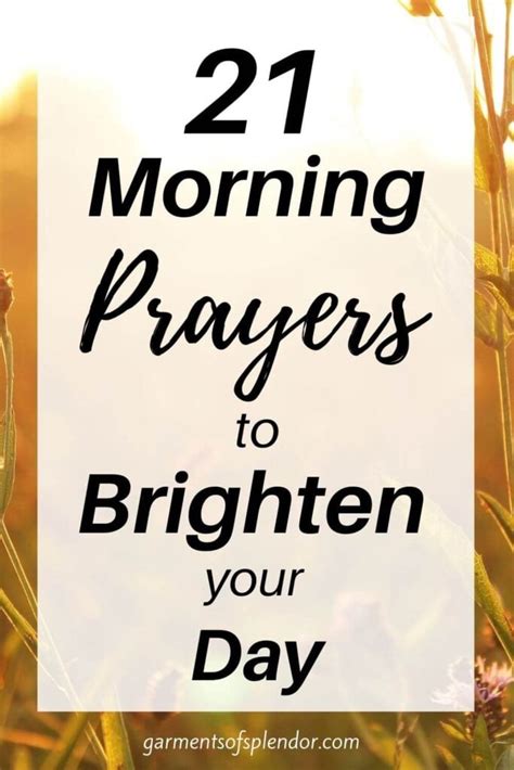 21 Short Morning Prayers to Brighten your Day (with Free Printable)