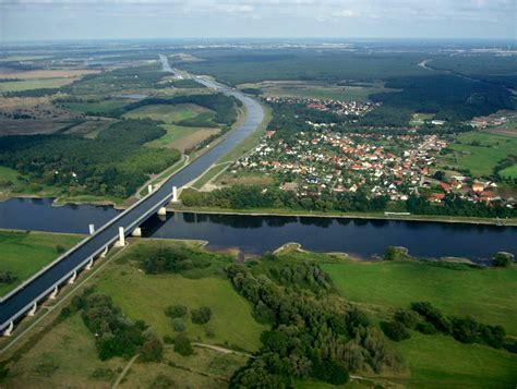 Stop frames of the Planet: Magdeburg Water Bridge. Germany...