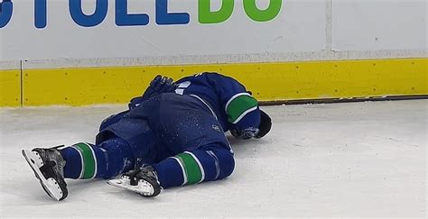 Canucks' Boeser taken to hospital after suffering serious-looking injury | Offside