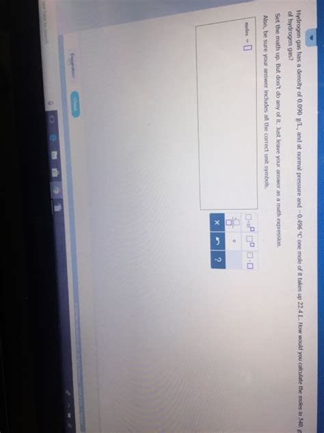 Solved Hydrogen gas has a density of 0.090 g/L, and at | Chegg.com