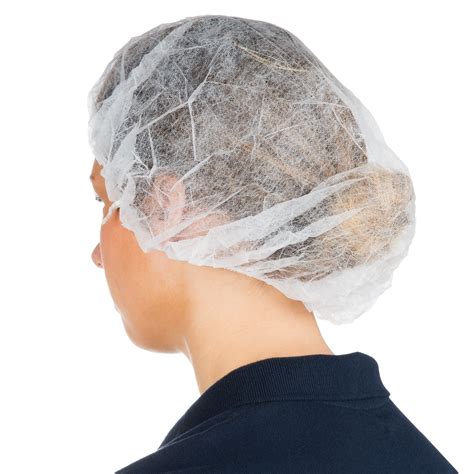 Chef Revival 24" White Disposable Polypropylene Bouffant Cap Hair Net ...