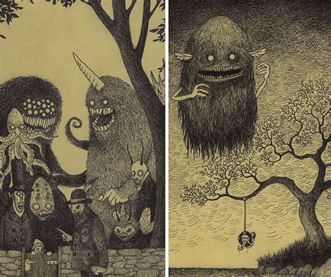 Artist Draws Terrifying Monsters On Sticky Notes | Bored Panda