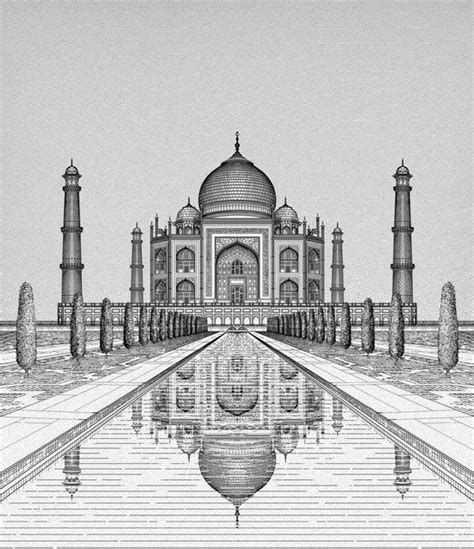 Top 79+ taj mahal sketch image - seven.edu.vn