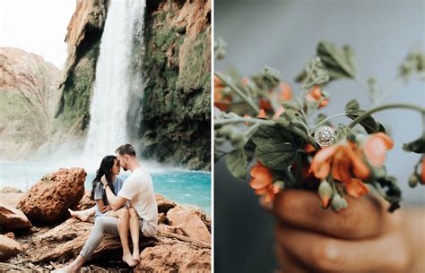 A 10-Mile Hike to Havasu Falls was Worth the Trek for these Engagement ...