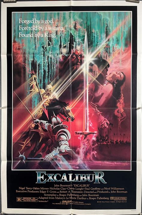 EXCALIBUR, Original Fantasy Vintage Movie Poster for Sale - Original ...