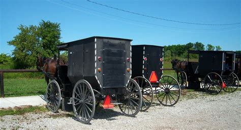 ~ Amish Family ~ Sarah's Country Kitchen ~Buggy Parking at the Market ...