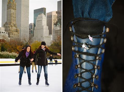 Winter Central Park Engagement at Wollman Rink - Kelly Prizel