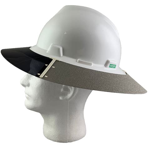 MSA Full Brim White Hard Hat with Sun Shield | Buy Online at T.A.S.C.O.