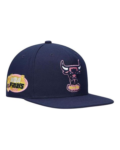 Mitchell & Ness Synthetic Navy Chicago Bulls 1998 Nba Finals Burnt ...