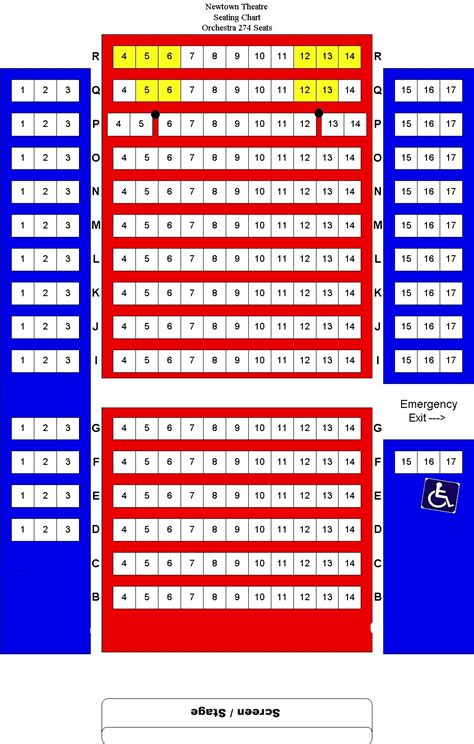 Newtown Theatre Seating Chart