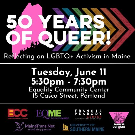 50 Years of Queer! Reflecting on LGBTQ+ Activism in Maine — Equality Community Center