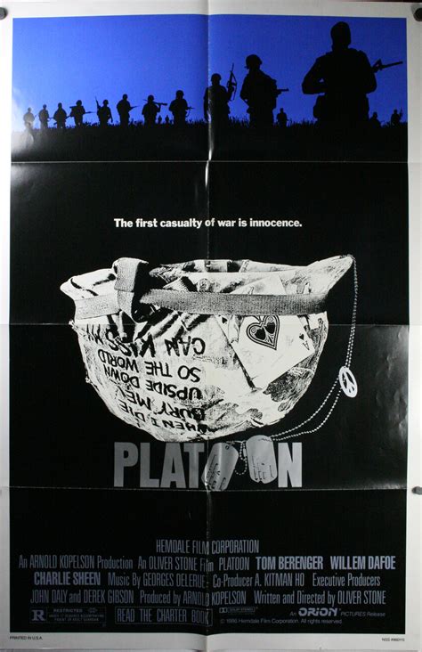 PLATOON, Charlie Sheen, Johnny Depp, Forest Whitaker Oliver Stone ...