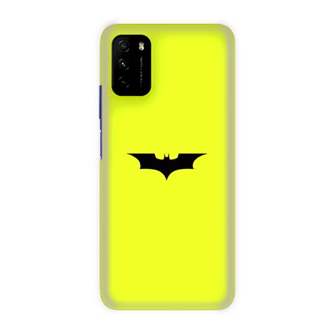 Yellow Background Batman Logo For Poco M3 Back Cover & Case At 99 Only - Spkases