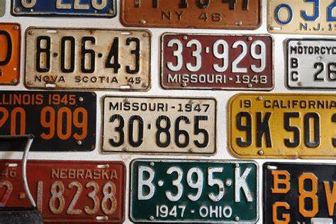 Vintage American cars number plates. Vintage old days worn grungy rusty American , #AFFILIATE, # ...