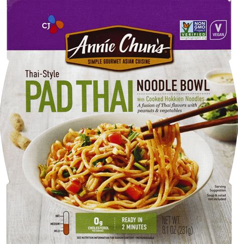 Annie Chun's Thai-Style Pad Thai Noodle Bowl Packaged Meal, Shelf Stable, 8.1 oz - Walmart.com