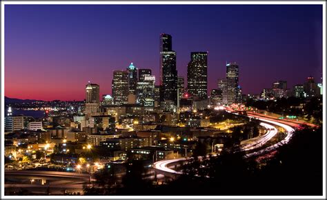 Seattle at Night - Seattle Photo (10479777) - Fanpop