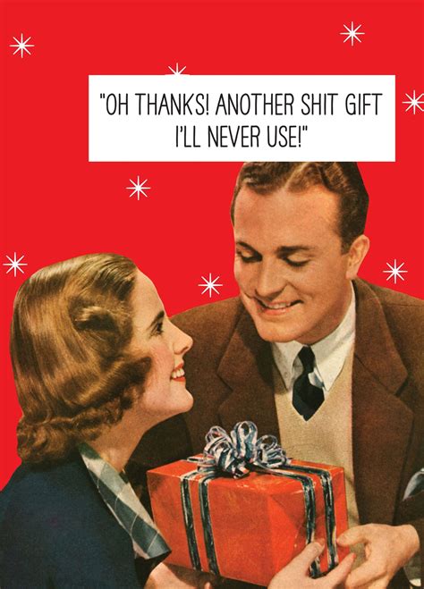 Another Shit Gift Retro Christmas Card | Scribbler