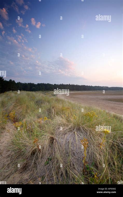 Sunset Holkham Beach North Norfolk Coast UK Stock Photo - Alamy