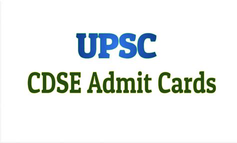 UPSC CDSE Admit Card 2024 for Combined Defence Services Exam