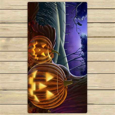 ZKGK Happy Halloween Hand Towel Bath Towels Beach Towel For Home Outdoor Travel Use Size 30x56 ...