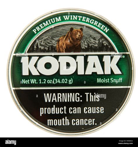 Winneconne, WI - 29 October 2016: Can of Kodiak chewing tobacco on ...