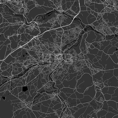 Huddersfield, England, UK - Area Map - Dark - HEBSTREITS Sketches | Area map, Huddersfield ...