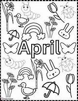 April Coloring Pages/Early Finisher Pages By Happy Holly sketch template